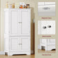 USIKEY Pantry Cabinet, Kitchen Pantry Storage Cabinet with Doors and Adjustable Shelves, Food Pantry for Kitchen, Dining Room, Living Room and Garage