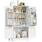 USIKEY Pantry Cabinet, Kitchen Pantry Storage Cabinet with Doors and Adjustable Shelves, Food Pantry for Kitchen, Dining Room, Living Room and Garage