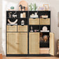 Tall Bathroom Cabinet, Storage Cabinet with 2 Drawers & Adjustable Shelves, Bathroom Storage Cabinet for Living Room, Dining Room, Entryway