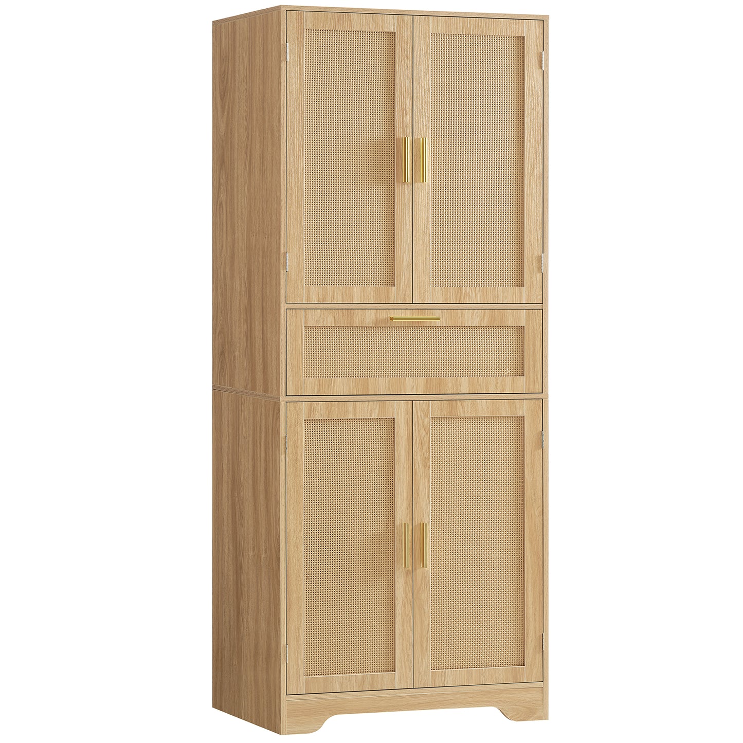 67" H Tall Storage Cabinet, Bathroom Cabinet with 1 Large Drawer & 2 Adjustable Shelves, Tall Cabinet for Dining Room, Living Room, Home Office