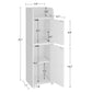 Bathroom Storage Cabinet, Narrow Cabinet with Doors and Adjustable Shelves, Corner Bathroom Cabinet, Bathroom Storage for Small Spaces