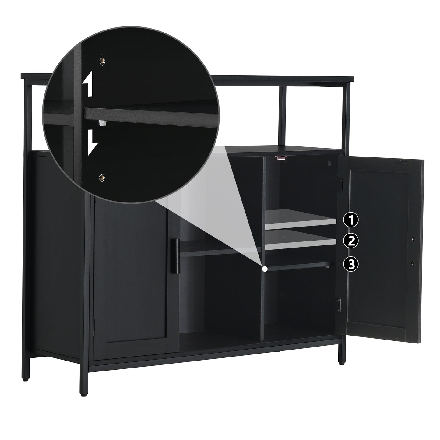USIKEY Storage Cabinet with 2 Doors