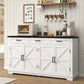 USIKEY Buffet Cabinet, 63” Large Sideboard Buffet Storage Cabinet with 3 Drawers, Farmhouse Coffee Bar with 4 Doors for Kitchen, Living Room