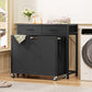 USIKEY Laundry Sorter, Rolling Laundry Hamper with 3 Section Pull-Out Bags, Laundry Basket Organizer with 2 Drawers & 2-Tone Top Panel