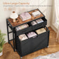USIKEY Laundry Sorter, Rolling Laundry Hamper with 3 Section Pull-Out Bags, Laundry Basket Organizer with 2 Drawers, Laundry Hamper with Wheels