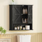 USIKEY Bathroom Wall Cabinet, Bathroom Cabinet with Barn Doors & Adjustable Shelf, Medicine Cabinet for Bathroom