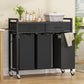 USIKEY Laundry Sorter 3 Section, Laundry Hamper with 2 Drawers & 2-tone top panel, 120L Rolling Laundry Basket Organizer