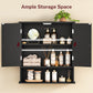 USIKEY Bathroom Wall Cabinet, Bathroom Cabinet with Barn Doors & Adjustable Shelf, Medicine Cabinet for Bathroom