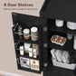 usikey 72?¡À Kitchen Pantry Cabinet, Tall Storage Cabinet with 4 Doors and 1 Drawer, Freestanding Cupboard with 6 Hanging Shelves and Adjustable Shelves for Kitchen, Dining Room,Living Room