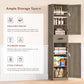 USIKEY 67.1" H Storage Cabinet, Tall Cabinet with 6 Shelves & Drawer, Slim Storage Cabinet with Adjustable Shelves for Living Room, Kitchen