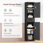 USIKEY 67.1" H Storage Cabinet, Tall Cabinet with 6 Shelves & Drawer, Slim Storage Cabinet with Adjustable Shelves for Living Room, Kitchen