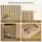 Usikey Fluted Dresser with 9 Drawers 63'' Wide Modern Dressers with Wood Chests of Drawers with Gold Handle &  Natural Wood TV Dresser for Bedroom