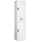 usikey 67“ Tall Bathroom Cabinet, Storage Cabinet with 4 Shelves & 2 Doors, Narrow Storage Cabinet for Bathroom, Living Room, Home Office, White