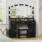 USIKEY Large Vanity Set with Large Lighted Mirror