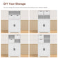 USIKEY Farmhouse Storage Cabinets, Kitchen Storage Cabinet with 2 Adjustable Drawers & Shelf, Floor Cabinet, for Living Room, Home Office, Kitchen