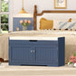 usikey Shoe Bench with Lift Top Storage, Storage Bench with Padded Seat Cushion, Entryway Bench with 2 Adjustable Shelves, for Entryway, Living Room, Bedroom