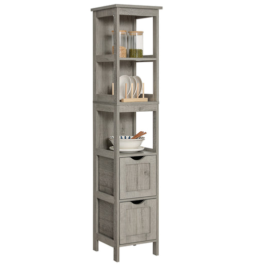 USIKEY 55.7" Storage Cabinet with 2 Drawers
