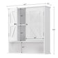 Bathroom Wall Cabinet, Bathroom Cabinet with Barn Doors & Adjustable Shelf, Farmhouse Medicine Cabinet for Laundry Room, Living Room, White