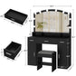 USIKEY Large Vanity Set with Large Lighted Mirror