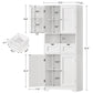 Usikey Kitchen Pantry Cabinet with Adjustable Shelf, Tall Storage Cabinet with 2 Drawers & 4 Door Shelves, Pantry Cabinets for Dining Room, White