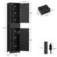 USIKEY 67.1" H Storage Cabinet, Tall Cabinet with 6 Shelves & Drawer, Slim Storage Cabinet with Adjustable Shelves for Living Room, Kitchen