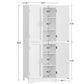 USIKEY 67” Storage Cabinet, Kitchen Pantry Cabinet with 4 Doors and Adjustable Shelves, Cupboard, Tall Bathroom Cabinets for Living Room, White