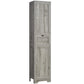 usikey Tall Bathroom Cabinet with Doors, Rattan Storage Cabinet with Adjustable Shelves, Freestanding Narrow Linen Cabinet for Living Room, Entryway, Kitchen, Home Office, Natural