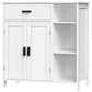 Storage Cabinet, Floor Cabinet with Doors and Shelves, Coffee Bar Cabinet with Drawer, Organizer Cabinet for Living Room, Dining Room