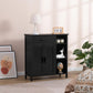 Storage Cabinet, Floor Cabinet with Doors and Shelves, Coffee Bar Cabinet with Drawer, Organizer Cabinet for Living Room, Dining Room