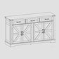 USIKEY 55" Buffet Cabinet With Storage, Large Sideboard Buffet Storage Cabinet With 3 Drawers, Farmhouse Coffee Bar Cabinet, For Kitchen, Living Room