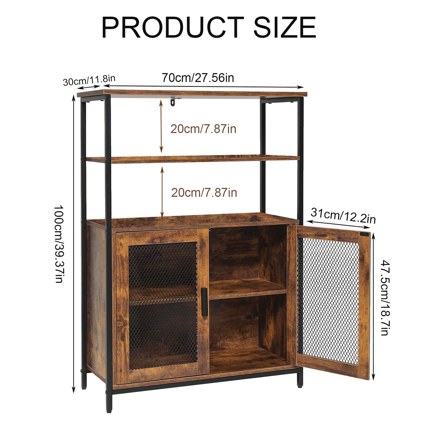 USIKEY 5 Tier Utility Storage Cabinet