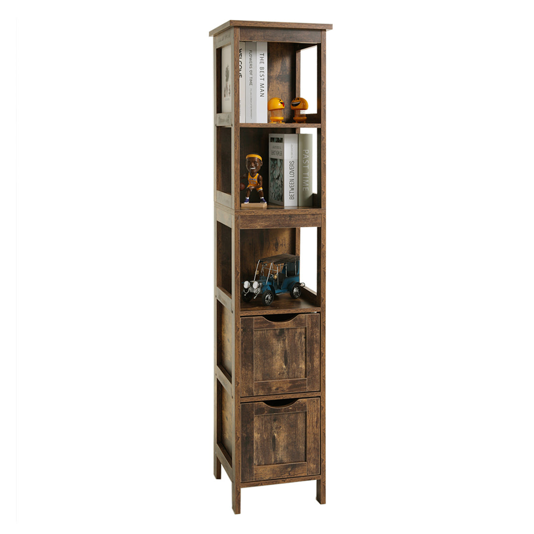 USIKEY 55.7" Storage Cabinet with 2 Drawers