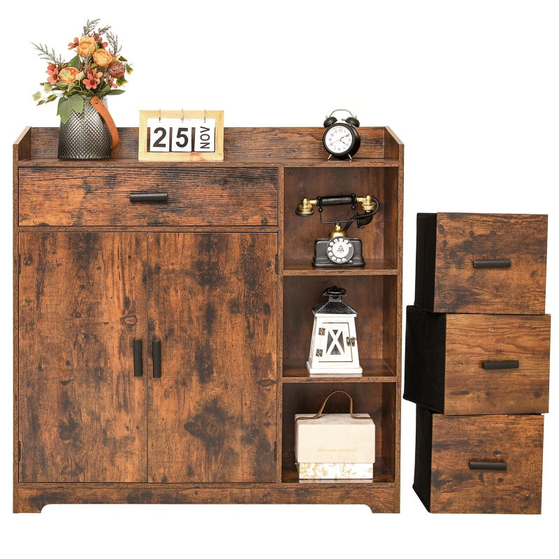  usikey Storage Cabinet with 2 Doors, Buffet Cabinet