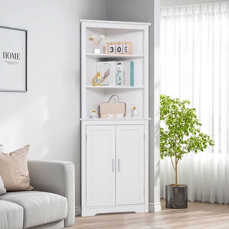 USIKEY 63.7¡°H Tall Corner Cabinet